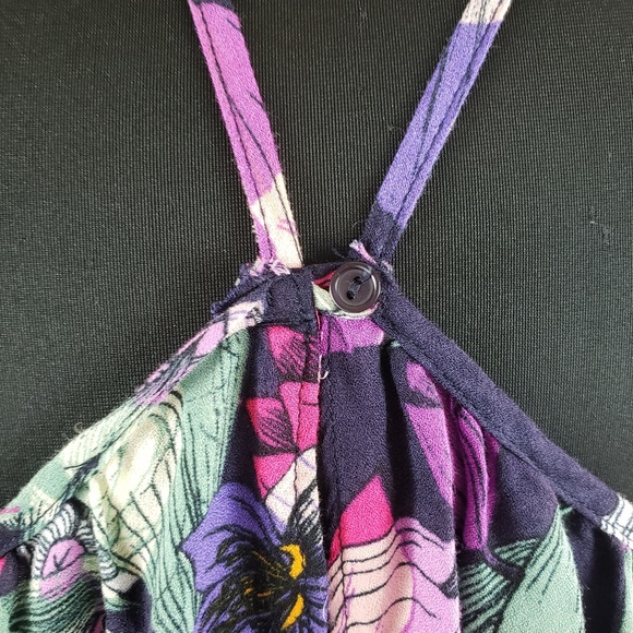Lush Floral Flowy Halter Top Sz XS Purple NWOT - Picture 4 of 8